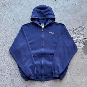 Vintage 00s Embroidered Navy Carhartt Hoodie image 1
