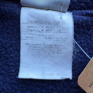 Vintage 00s Embroidered Navy Carhartt Hoodie image 6