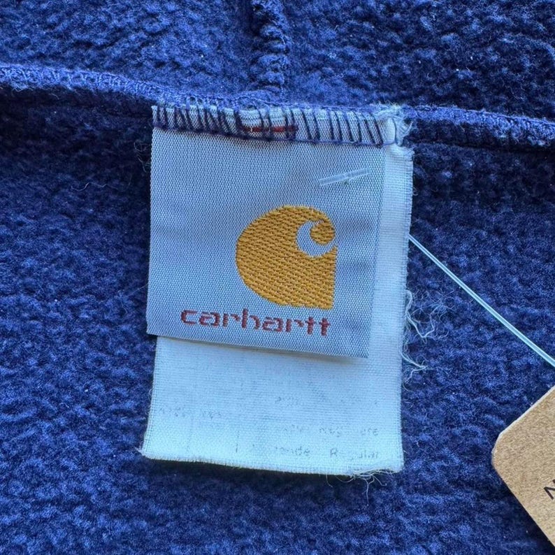 Vintage 00s Embroidered Navy Carhartt Hoodie image 5