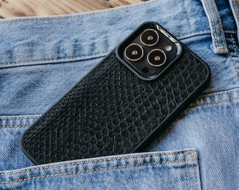 エキゾチックレザー ブラック iPhone 13 Pro ケース ブラック パイソンレザー iPhone ケース ブラック パイソンレザー iPhone 13 Pro Max ケース iPhone 12 パイソンケース