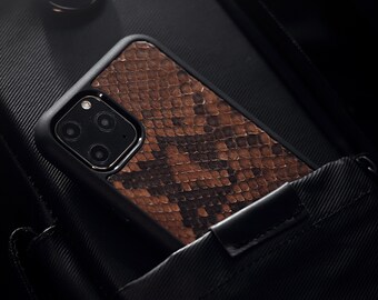 ブラウン パイソン iPhone 13 Pro ケース ブラウン パイソンレザー iPhone 12 Pro Max ケース 高級レザー iPhone 12 Pro ケース iPhone 13 Mini 用 パイソンレザー