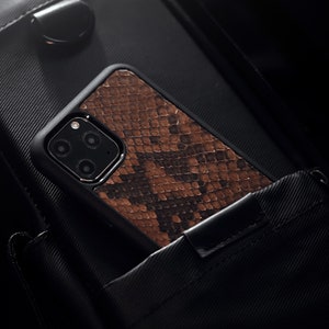 Funda para iPhone 13 Pro de Python marrón Funda de cuero de Python marrón 12 Pro Max Funda de cuero de lujo para iPhone 12 Pro para iPhone 13 Mini Cuero de Python