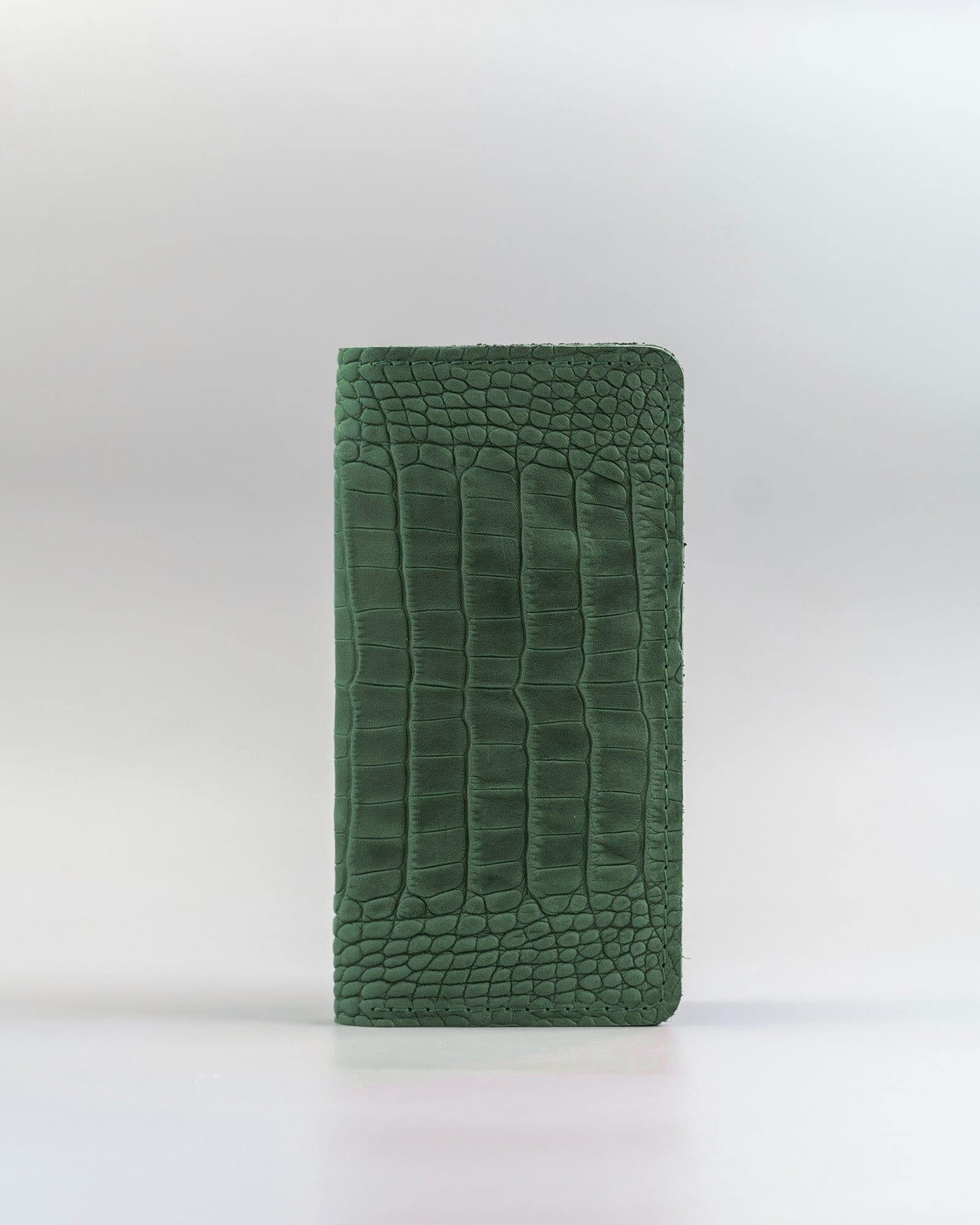 Mini Envelope  Emerald Crocodile Embossed Leather – Graphic Image