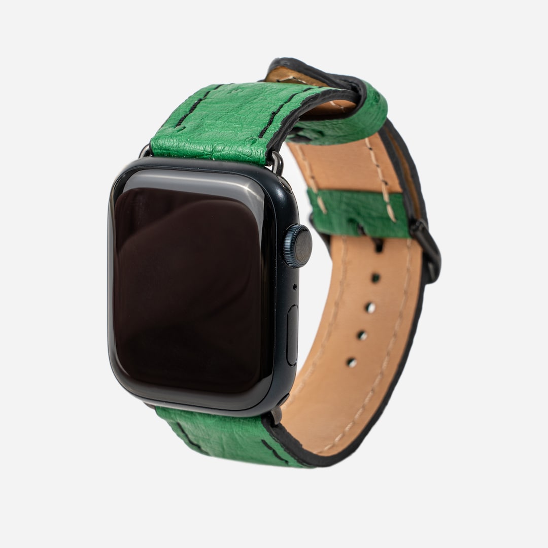 Bracelet De Têtière Cuir Et Pierres Vert Foncé 8 Mm Pour Chevaux - Ridex - Neuf Inde