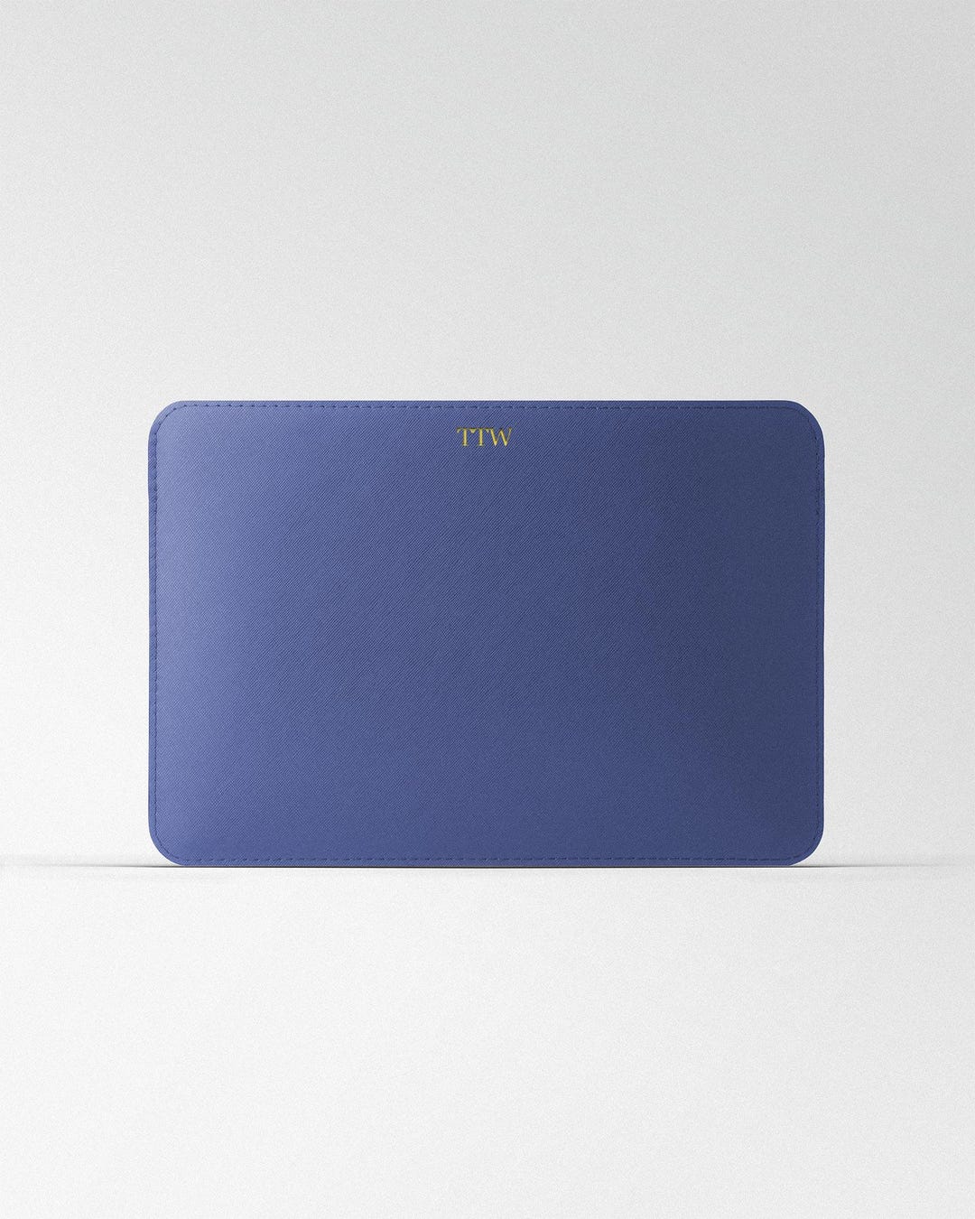 Blue Leather MacBook Case, Custom Laptop Bag, Personalized Computer ...