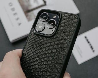 snakeskin iphone 16 pro max case, genuine leather phone case, snakeskin phone case, best friend gift