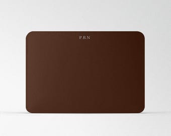 Funda de piel de becerro grabada para MacBook 16, funda personalizada para portátil, funda blanda para MacBook Air M2, funda personalizada para MacBook Air, regalo para el Día del Padre