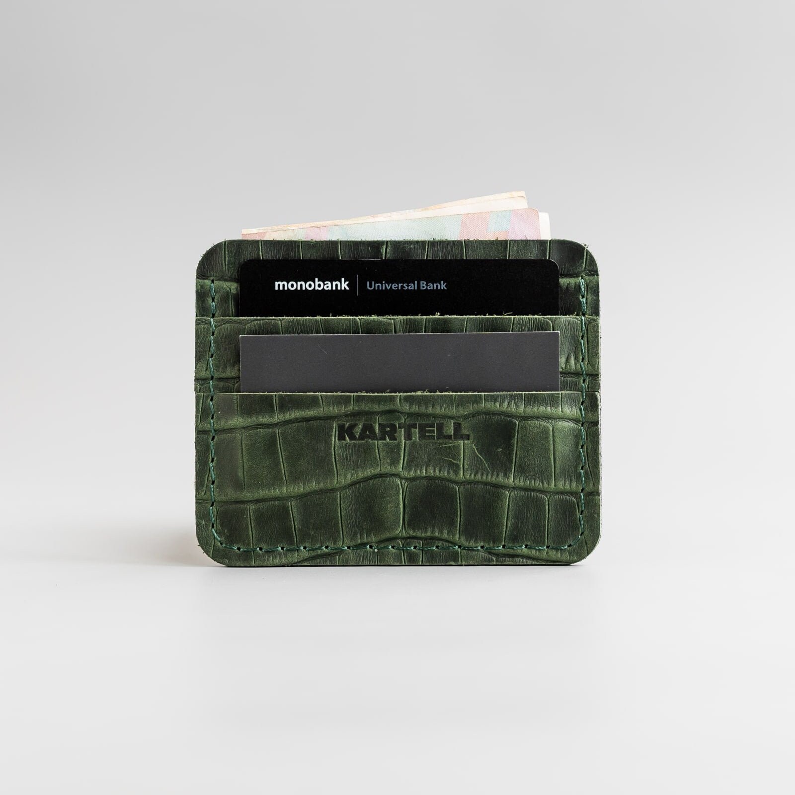 Black croc card holder deals
