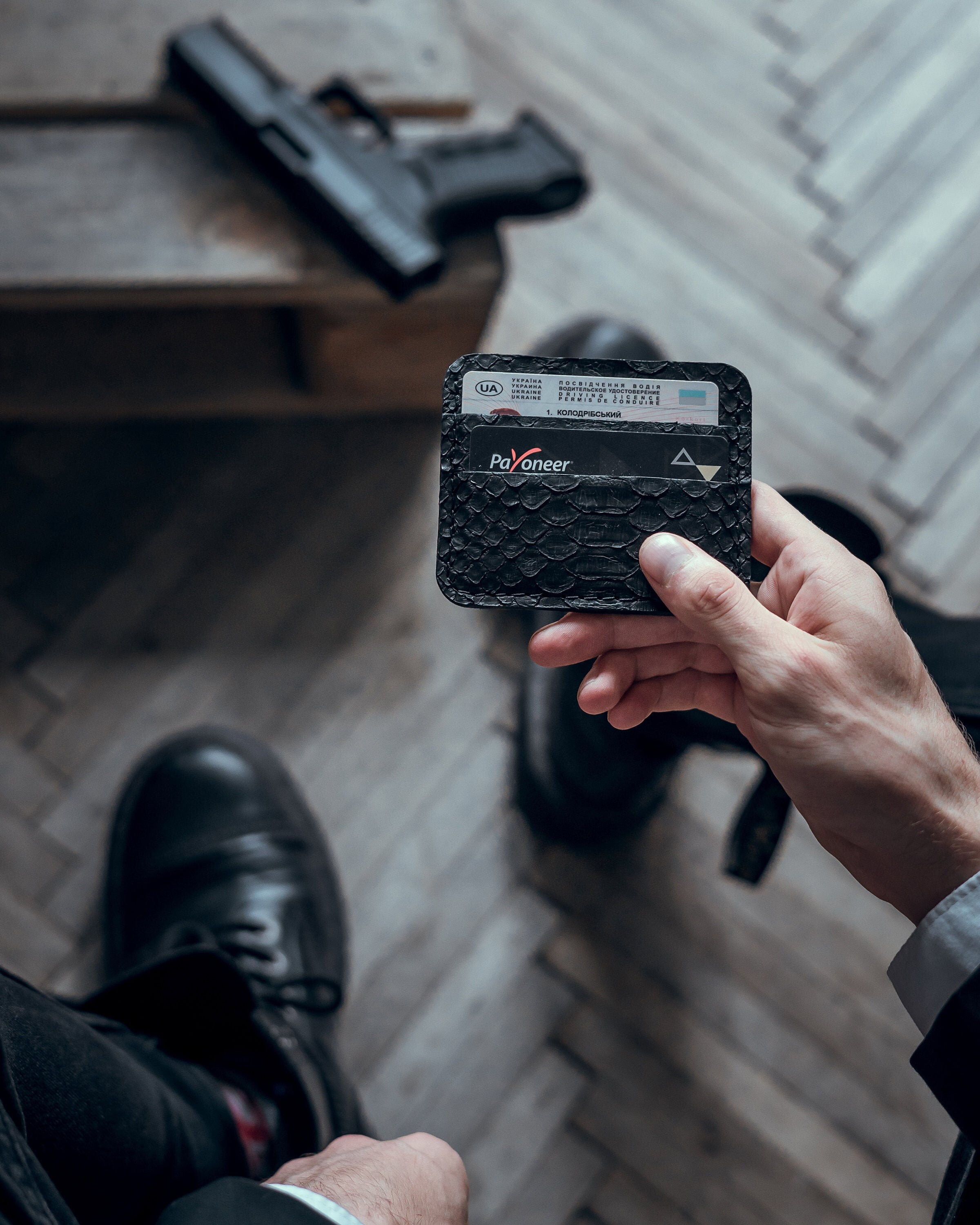 Black Snakeskin Wallet