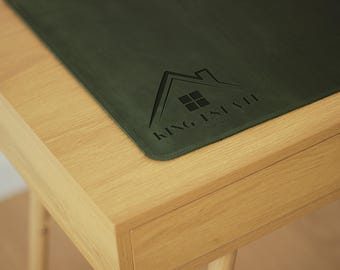 Gepersonaliseerde leren bureaumat, op maat gemaakte gamingmuismat, grote bureaumat voor crazy horse, kantoorinrichting, studentencadeau, 3e verjaardag