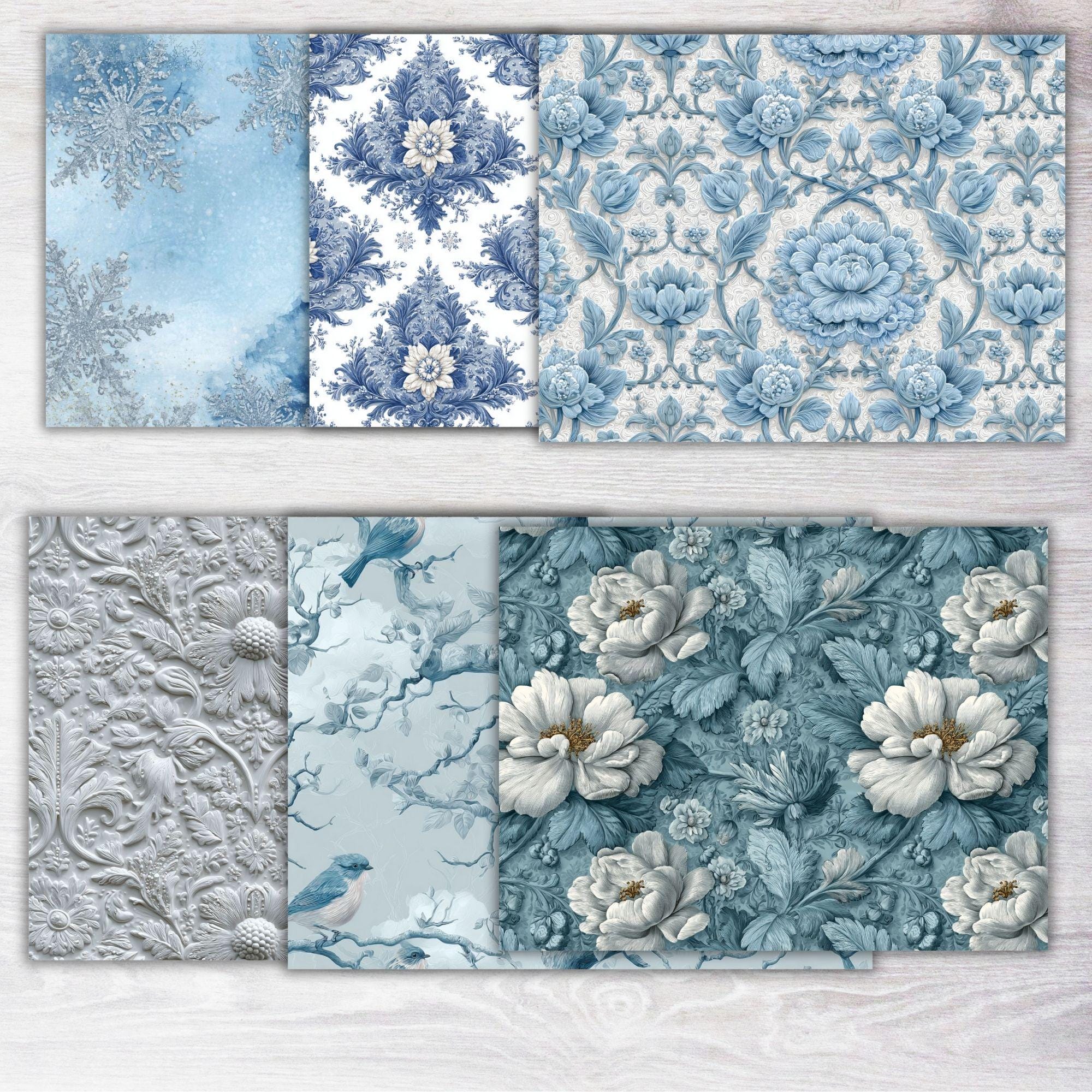 Victorian Winter Junk Journal Kit, Shabby Chic Winter Digital Paper ...