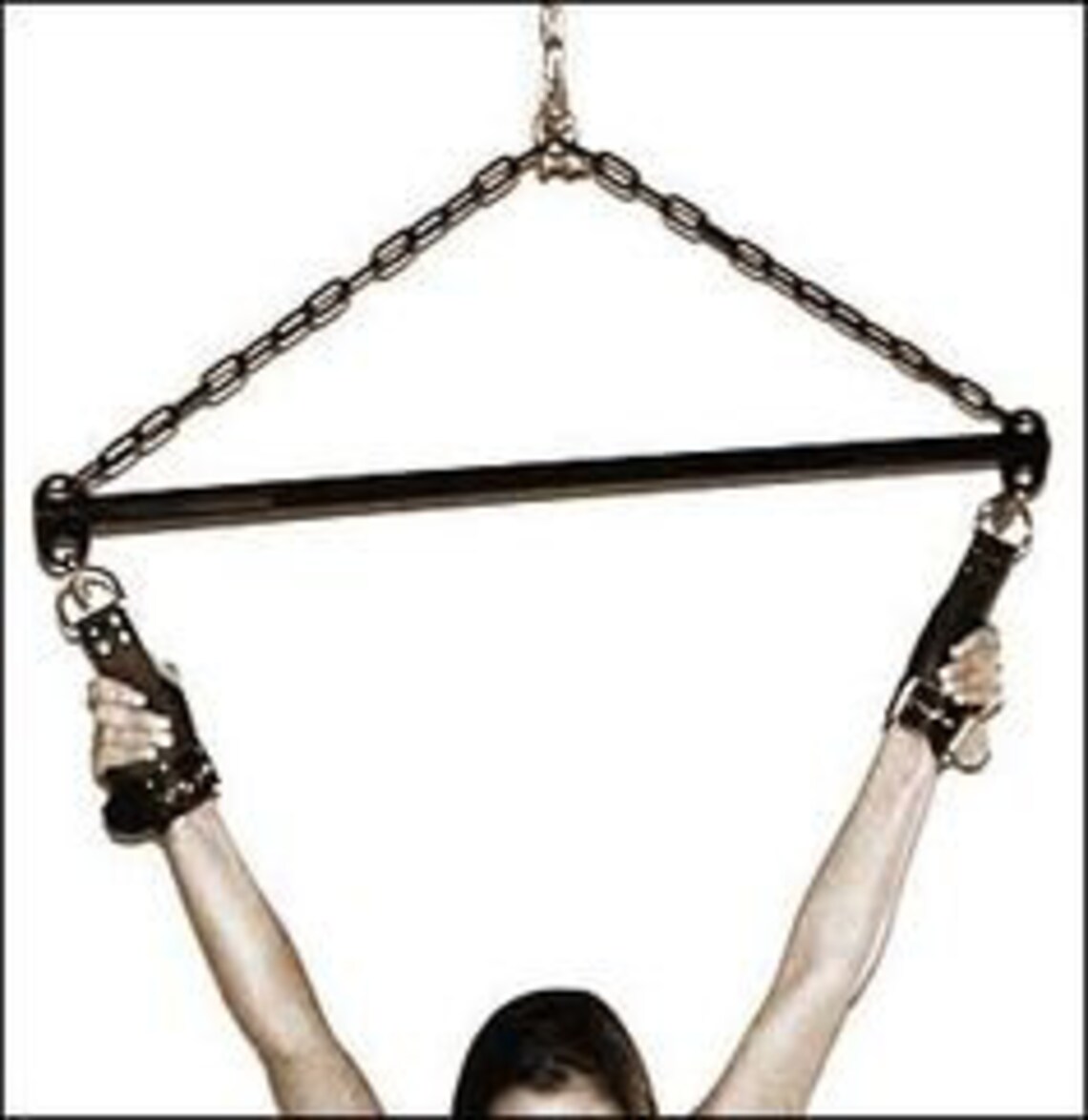 Suspension Bar With Chain / Spreader Bar BDSM Bondage Made in the USA by Ballistic Metal Spread