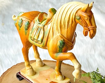 中国唐三彩王朝様式陶器馬動物像 - Etsy 日本
