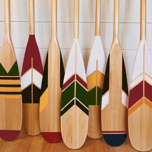 Hand Painted Decorative Paddle Set: Montana Lake Cabin Decor BT