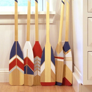 Painted Paddle Choose 1 | Gift | Canoe Paddle Oar Wall Art | Choose One Painted Paddle | Housewarming | Red, White & Blue Collection SQ