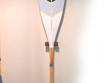 Solid Wood Canoe Paddle Hanger: Nautical Wall Decor