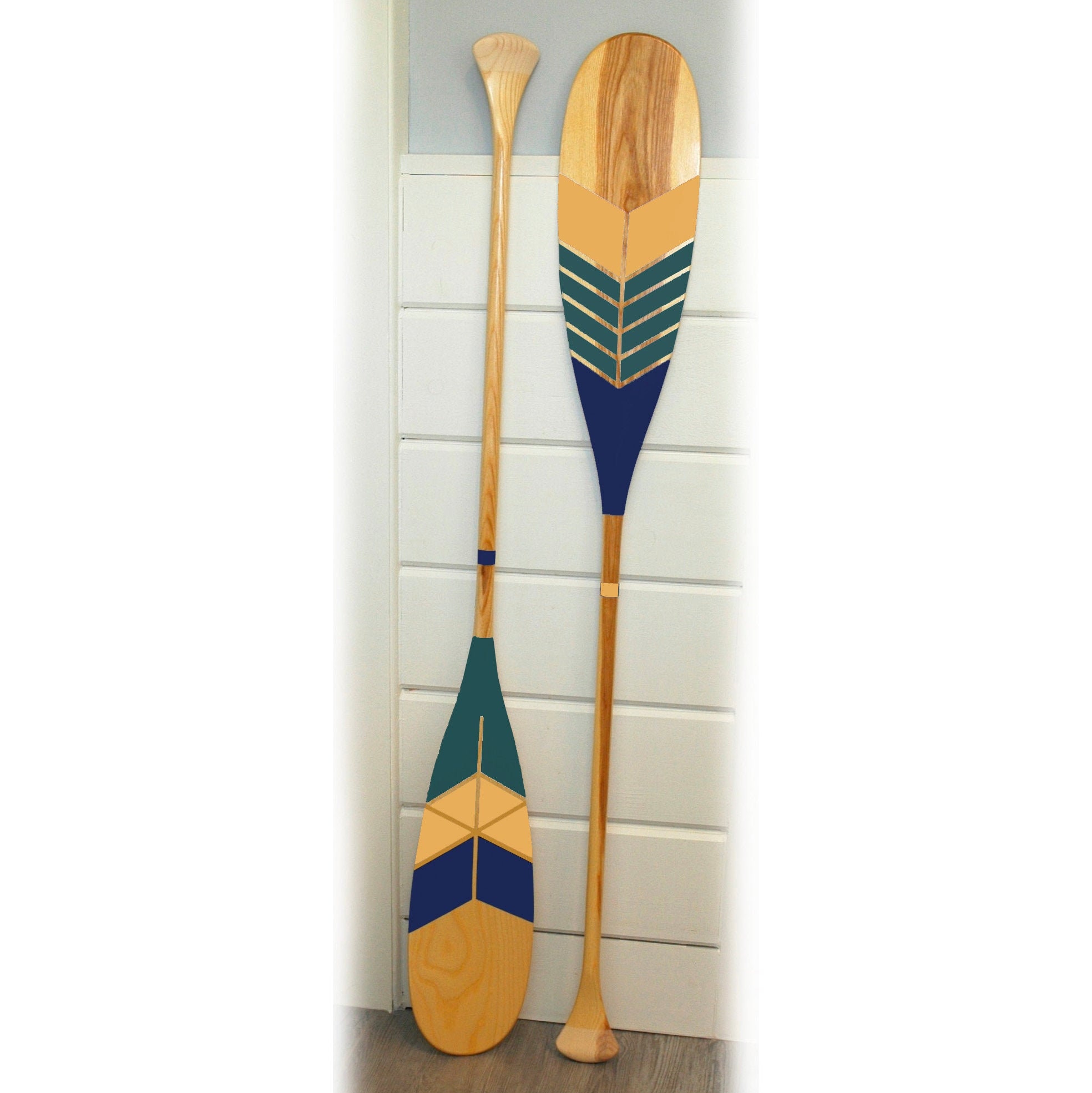 Hand Painted Canoe Paddle Wall Art Hand Crafted Solid Ash Etsy