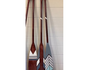 Painted Paddle // Paddle Gift // Canoe Paddle Oar Wall Art  // Choose One Hand Painted Paddle ~ Beachy Blues Collection ~ BT ~