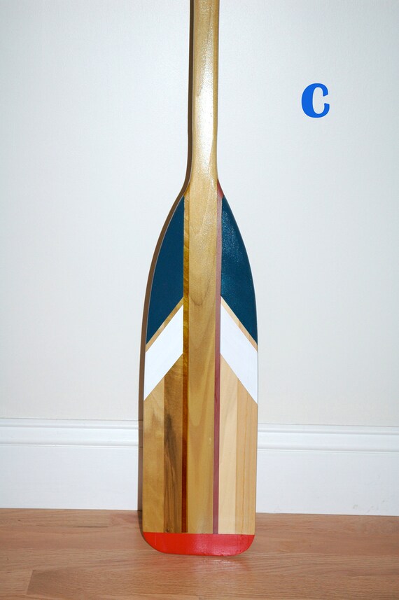 Hand Painted Decorative Canoe Paddle Oar Wall Art 5 6 Wood Nautical Decor Rustic Lake Hanging