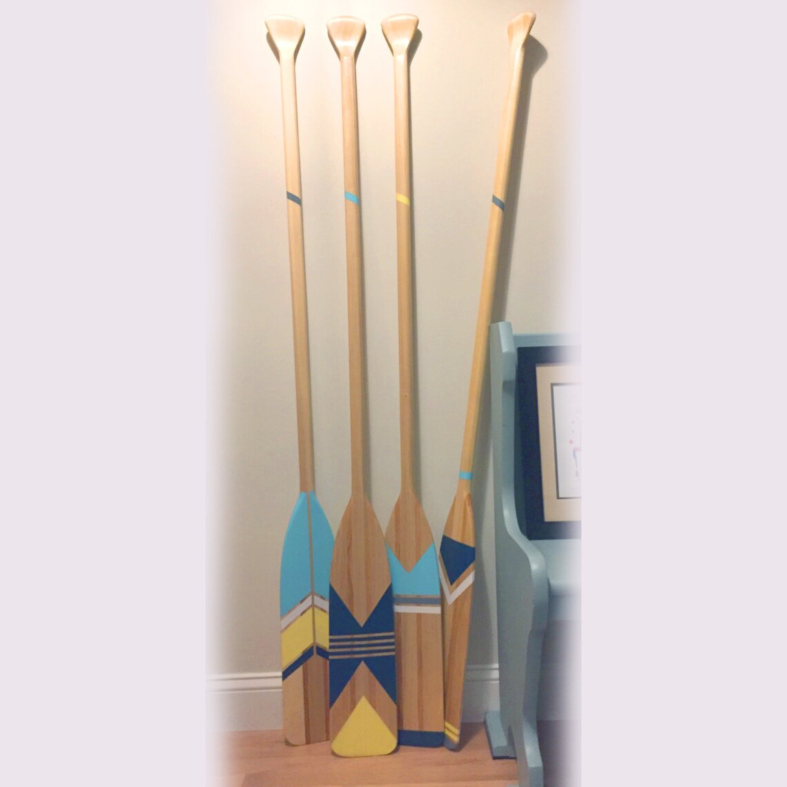 Set Choose Three Hand Painted Paddles Springtime Colors Etsy