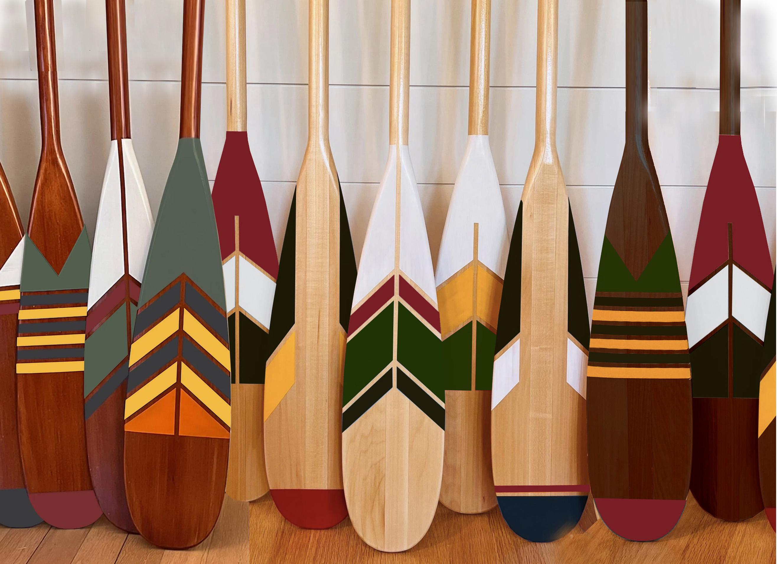Painted Paddle Set | Choose Your Favorites | Housewarming Gift | Camp Decor | Lodge | Nautical Lake Cottage | Montana Lake Collection BT