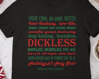 Christmas Vacation T-Shirt, Griswold Family Shirt, Funny Movie, Wheres The Tylenol Rant Tee, Xmas Gifts, *Clearance - MED/LARGE ONLY*