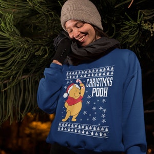 pooh bear ugly christmas sweater