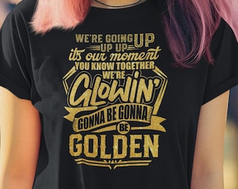 Golden Moment K-Pop Lyric T-Shirt – Going Up Up Up, K-Pop Idol Concert Tee, Cute Korean Pop Music Graphic, K Pop Fan Gift  TH1134