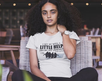 I Get By With A Little Help From My Friends T Shirt, Penguin Shirt, Gift for Music Fan TH111