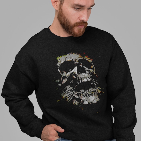 Pull crâne, tête de squelette, sweat à capuche Halloween TH524 cadeau pour papa