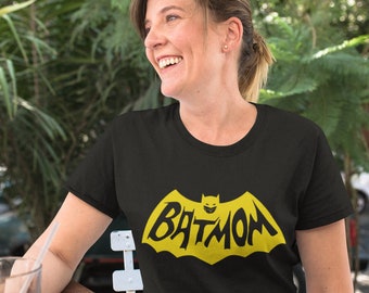 Bat Mom Shirt, Gift for Mothers Day, Superhero Mom, Cool Mom Shirts, Gifts for Mom, Matching Family Shirts TH319