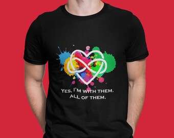 Shirt polyamorie, T-shirts polygamie, cadeaus polyamorie, Infinity Heart T-shirt, polyamorous, valentijnsshirts, Vday-cadeaus TH449