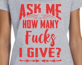 Camiseta "No me importa", camisetas con humor adulto grosero, camisetas ofensivas, camiseta divertida para mujer, regalos sarcásticos TH452