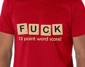 13 Point Word Score T Shirt, Scrabble Words Tee, Gift for Board Game Fan  TH307