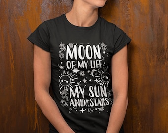 T-shirt Moon Sun Stars: valentijnscadeau ruimteliefhebber