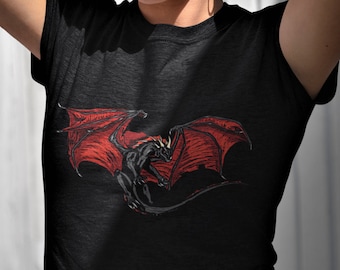 Koszulka z czerwonym smokiem, koszulki Dungeons and Dragons, prezenty dla mężczyzn i kobiet TH839