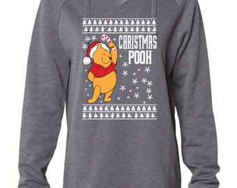 Winnie the Pooh Ugly Christmas Fleece Sweater Premium Lightweight Womens Ultra Soft Hoodie Vêtements Vêtements adultes non genrés Pulls et gilets TH380 Cadeaux de Noël 