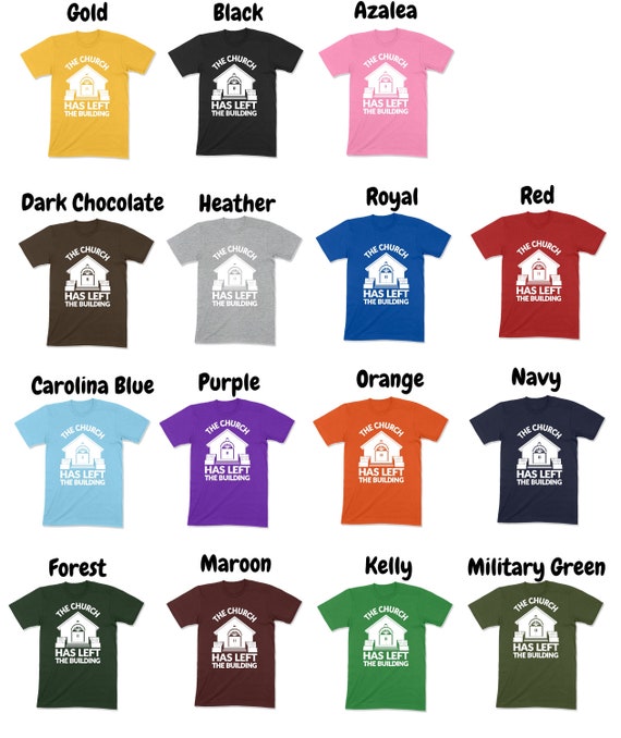 The Church Has Left The Building Graphic Design T-Shirt The Church Has Left The Building Graphic Design T-Shirt