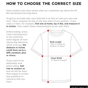 May include: Diagram illustrating how to measure a t-shirt for accurate sizing. The text explains how to measure body length and chest width. The image also includes the text: "HOW TO CHOOSE THE CORRECT SIZE."