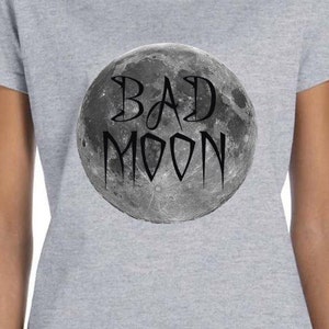 Bad Moon T Shirt, Happy Halloween Shirt, Full Moon Tee, Gifts for Men and Women TH025 image 2