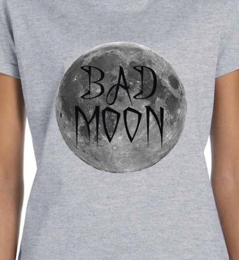 Bad Moon T Shirt, Happy Halloween Shirt, Full Moon Tee, Gifts for Men and Women TH025 image 2