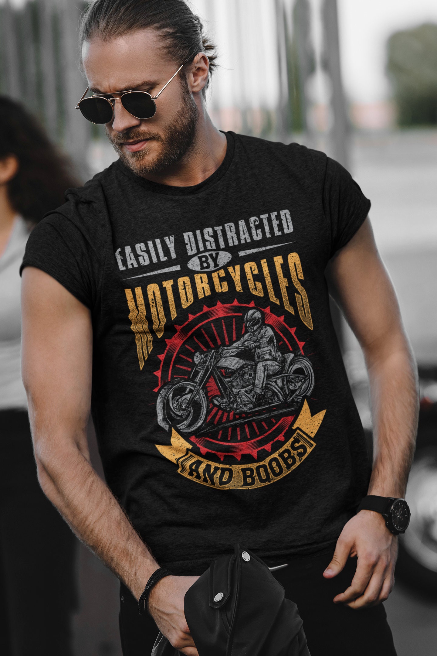 Divertida camiseta de motorista – Psycho by Birth – Accesorios de moto para  hombre
