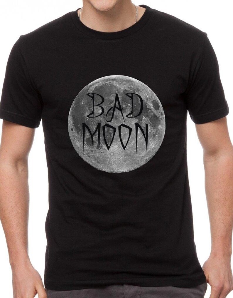 Bad Moon T Shirt, Happy Halloween Shirt, Full Moon Tee, Gifts for Men and Women TH025 image 3