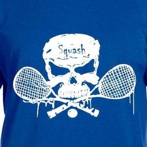 Skull Squash T Shirt Gift for Squash Athlete Skull Tee Fitness Shirt Athletic Tee Gift for Sports Fan Skull and Bones TH097
