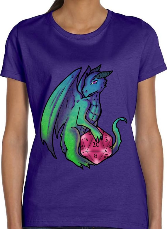 caminar Eclipse solar Pekkadillo Camiseta dragon camisetas Dungeons and Dragons dados D20 - Etsy España