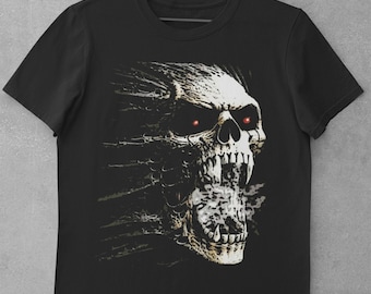 Skull Tshirt, Skeleton Shirt, Skull Shirt Men, Skull Gothic Shirt, Horror Shirt, Skull T-Shirt, Screaming Skull Tee, Goth Clothing TH804