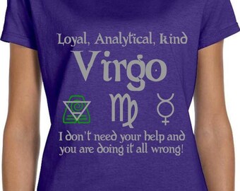 Virgo Horoscope T Shirt, Birthday Shirt, August Bday, Born in September, Zodiac Sign, Astrology Tee TH189