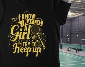 Badminton T Shirt, Badminton Shirts, Badminton Racket, Badminton Gifts, Badminton Designs, Sports Gifts for Men and Women TH1119