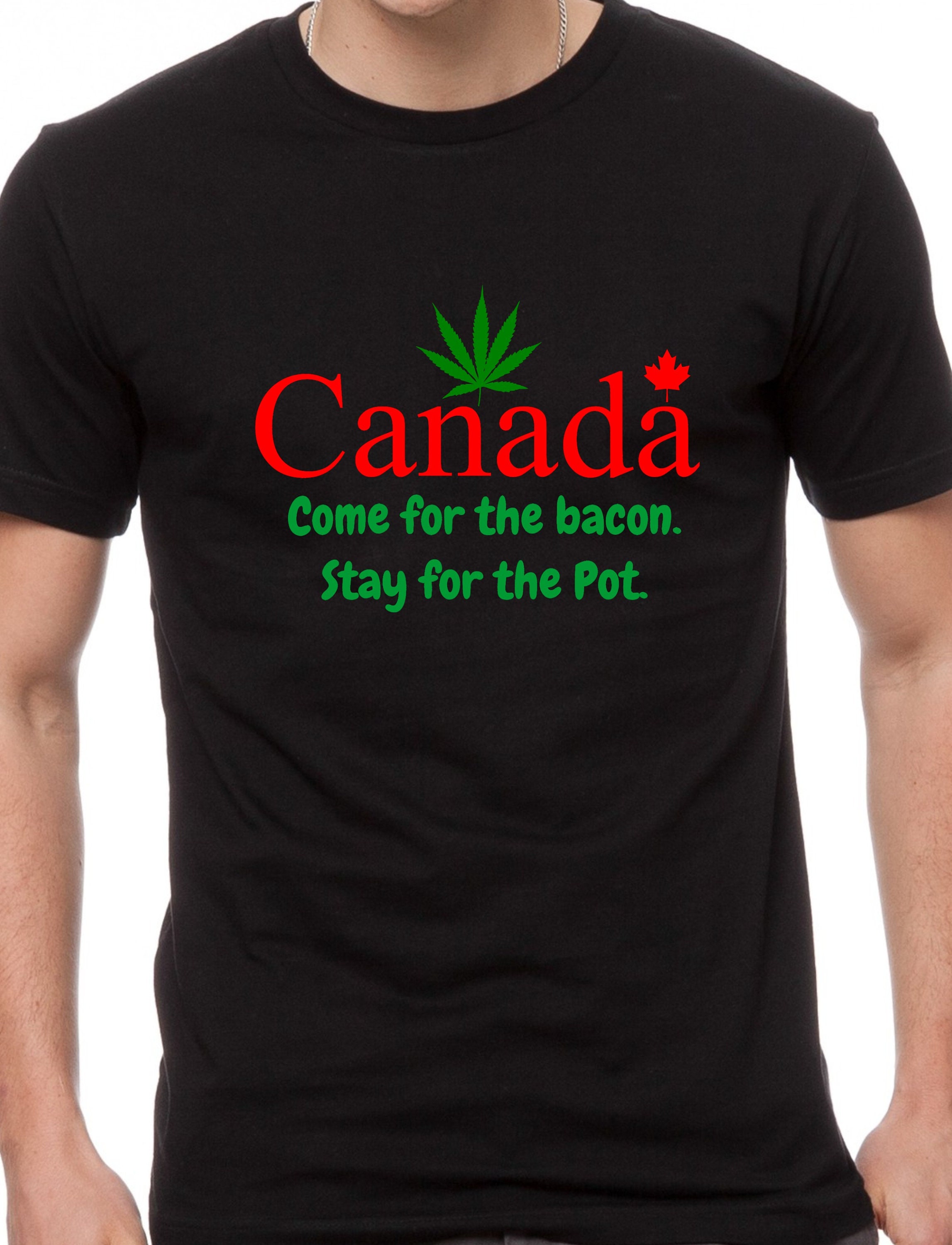 Canada Cannabis T Shirt Marijuana Shirts Pothead T Shirt - Denmark