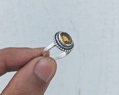 citrine ring, handmade ring, 92.5 sterling silver ring, silver citrine ring , boho ring, 925 solid sterling silver ring, women 39 s ring
